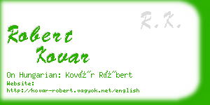 robert kovar business card